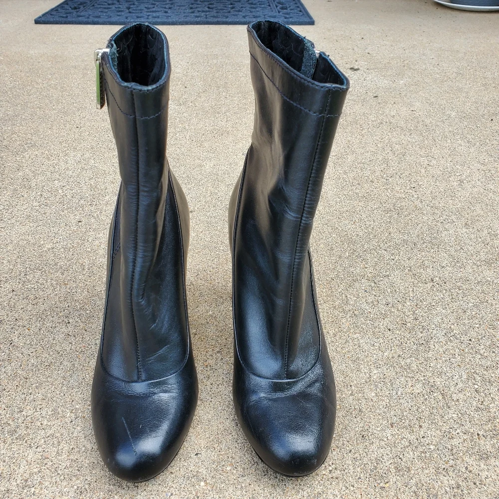 Coach Bethie Black Nappa Leather and Suade Boots, Size 5